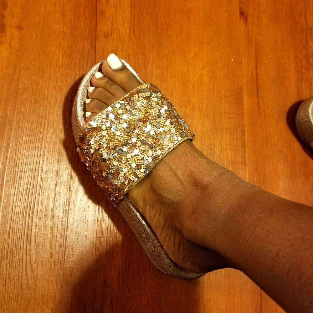 Platform open toe shoes. Very comfortable